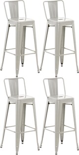 thumbnail of CHEFGASTRO 4er Set Barhocker ANDES HxBxT 96x44x43cm Metall Silber Barstuhl