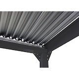 thumbnail of Pergola en aluminium HWC-L41 avec 6x parois latérales, pavillon à lamelles, structure métallique stable de 8cm 3x6m ~ anthracite