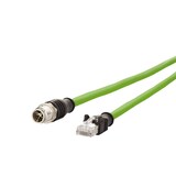 thumbnail of METZ CONNECT M12 X-kodiert, 1,0 m, M12 Stecker gerade - RJ45 Stecker gerade, PUR