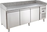 thumbnail of GastroHero Pizzakühltisch 2020x800 mm Granitplatte 3 Türen Edelstahl Umluftkühlung -2 bis +8 °C 580 Liter Pizzatisch