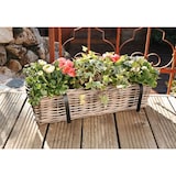thumbnail of Jardinera de Ratán para Balcón - 60 x 18 x 16 cm - Cesta para Balcón - Jardinera para Balcón Colgante - Accesorio de Jardín para Balcón - Marrón