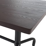 thumbnail of Esszimmertisch HWC-P31, Tisch Esszimmertisch, Industrial Holz 140x80cm ~ dunkel, schwarzes Gestell