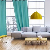 thumbnail of Relaxdays Vorhänge, 2er Set, HB 245x135 cm, blickdicht, lichtundurchlässig, Ösen, Verdunkelungsvorhänge mit Muster, grün