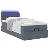 thumbnail of vidaXL Ottoman-Bett mit Matratze & LEDs Dunkelgrau 100x200 cm Samt