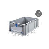 thumbnail of PROREGAL Eurobox NextGen Insight Cover | HxBxT 22x40x60 | 44 Liter | Hoch/Blau | Eurobehälter, Transportbox, Transportbehälter, Stapelbehälter