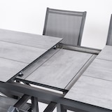 thumbnail of Conjunto de mesas e cadeiras reforçadas para jardim, Mesa extensível 180 a 240 cm, Alumínio e HPL, Cor Antracite