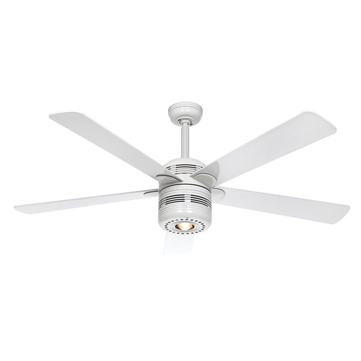 Deckenventilator ALU Weiß mit Licht und Zugketten 132