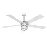 thumbnail of Deckenventilator ALU Weiß mit Licht und Zugketten 132