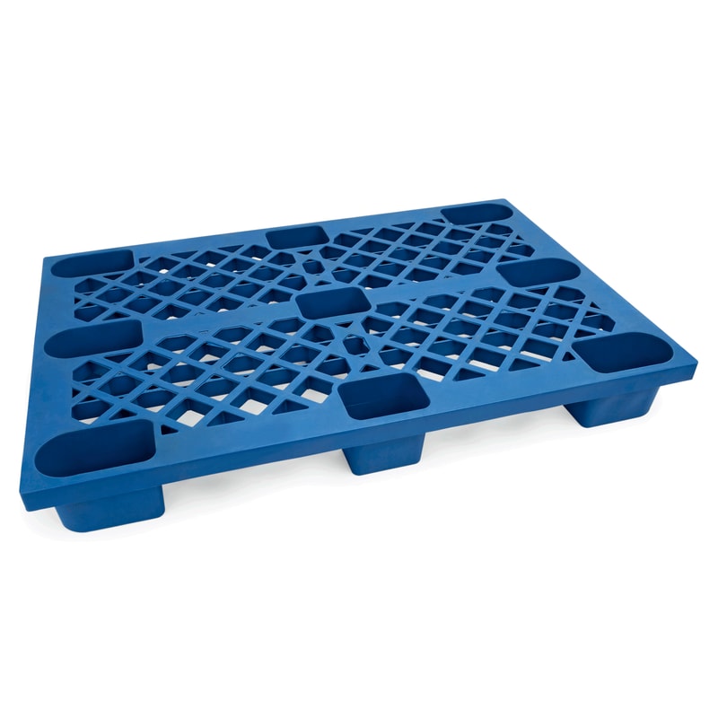 10x Palette blau HDPE Kunststoff 120 x 80 x 14 cm Plastik