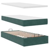 thumbnail of vidaXL Ottoman-Bett mit Matratzen Dunkelgrün 90x200 cm Samt