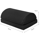 thumbnail of Intirilife Fußstütze Fußablage mit Memory Schaum und Überzug in Schwarz - 44 x 30 x 15 cm - Fußkissen Höhenverstellbar Ergonomisch Stützkissen Fußbank