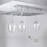 thumbnail of Suporte para copos Lacor para teto ou parede, inclui acessórios de montagem. Comporta até 20 copos.