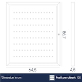 thumbnail of Danieli - Bacheca Portachiavi da Parete in Acciaio Laccato da 120 Ganci Numerati. Cornice in Alluminio, Chiavi  Incluse