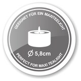 thumbnail of Dauerkerze Cornelius (Höhe 18 cm, Ø 10 cm), weiß, hitzebeständig bis 90°