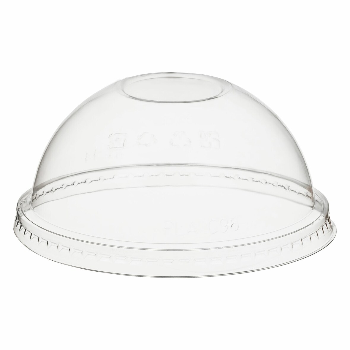 300x BIO Domdeckel zu Becher 300/400/500ml  ohne Loch O 96mm aus PLA