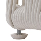 thumbnail of Loungetisch HWC-P90, Gartentisch Balkontisch Outdoor, Seilgeflecht Rope Sinterstein 43x90x45cm ~ creme, Platte creme