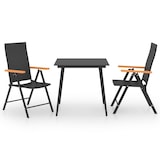 thumbnail of Helloshop26 - Conjunto de comedor de jardín exterior de 3 piezas en negro y marrón 02_0013674