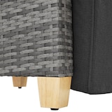 thumbnail of Rattansessel Pescara mit Aluminiumgestell, Lehne verstellbar  2er Setgrau