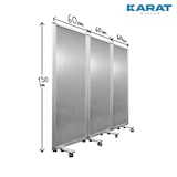 thumbnail of Stellwand doppelseitig - Mobile und faltbare Trennwand - Rahmen aus Aluminium - Semi-Transparent / 180 x 150 cm