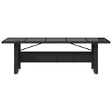 thumbnail of vidaXL Gartentisch mit Glasplatte Schwarz 240x90x75 cm Poly Rattan