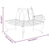 thumbnail of Helloshop26 - Panca da giardino arredo da esterno per patio cornice per alberi semicircolare diametro 159 cm acciaio nero 02_0011818