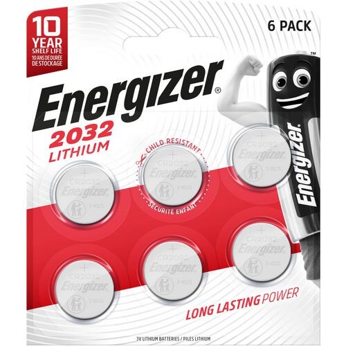 Energizer CR2032 Lithium Knopfzelle 6 Stück