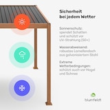 thumbnail of LuminaHaven Pergola 3x4 verzinkter, holzfarbener Stahl Schwarz