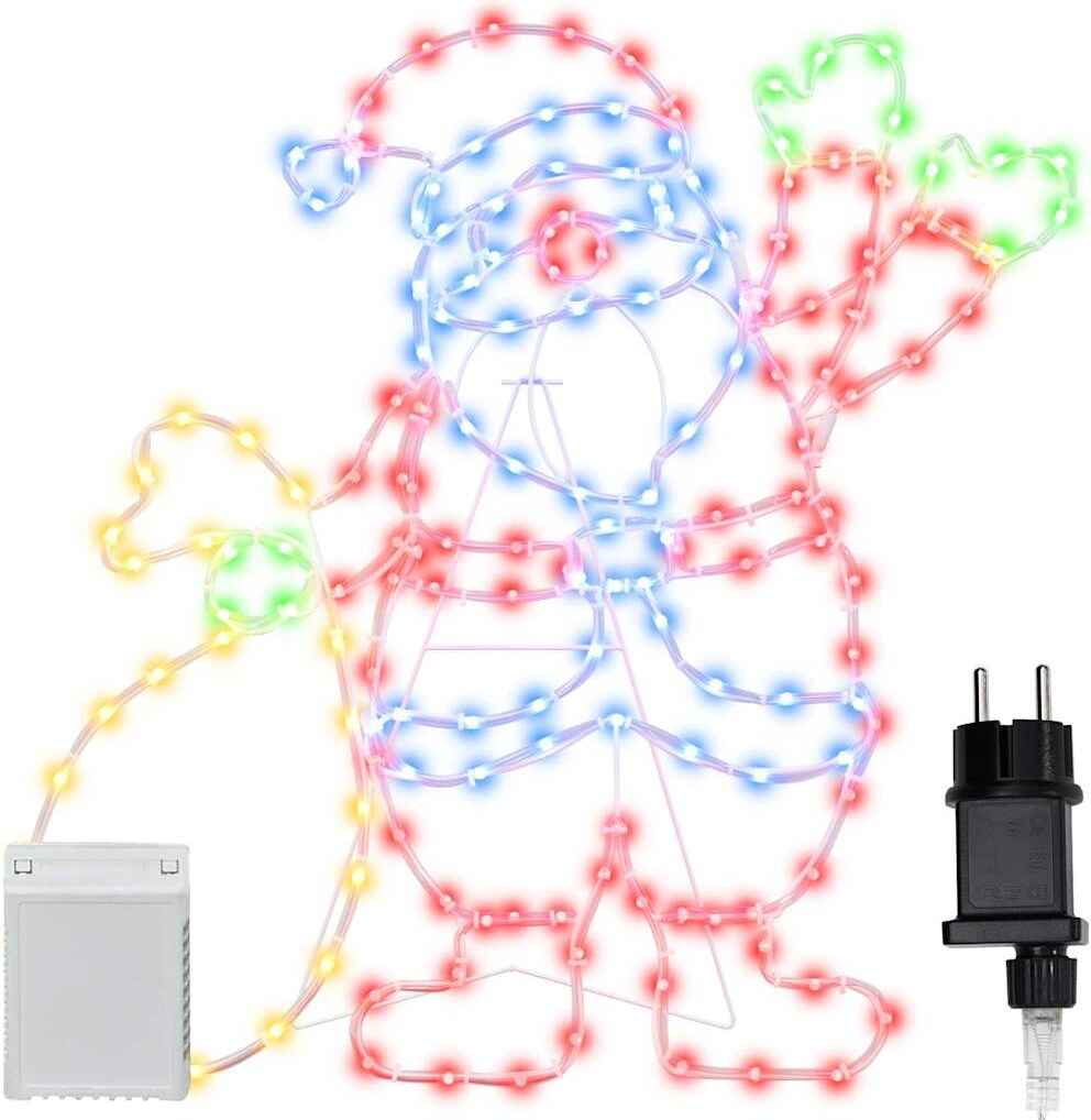 vidaXL Santa Claus Licht Mehrfarbig 58.5 x 60 x 1.3 cm Eisen