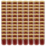 thumbnail of Pots à Confiture Avec Couvercle Doré 96 Pcs Verre 230 Ml