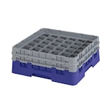 thumbnail of CAMBRO - 36S434-186 - Casiers de lavage 36 comp. - 7,2 cm Ø máx. - Haut max 13,5 cm - 50 x 50 x 18,4 cm - Bleu Marine