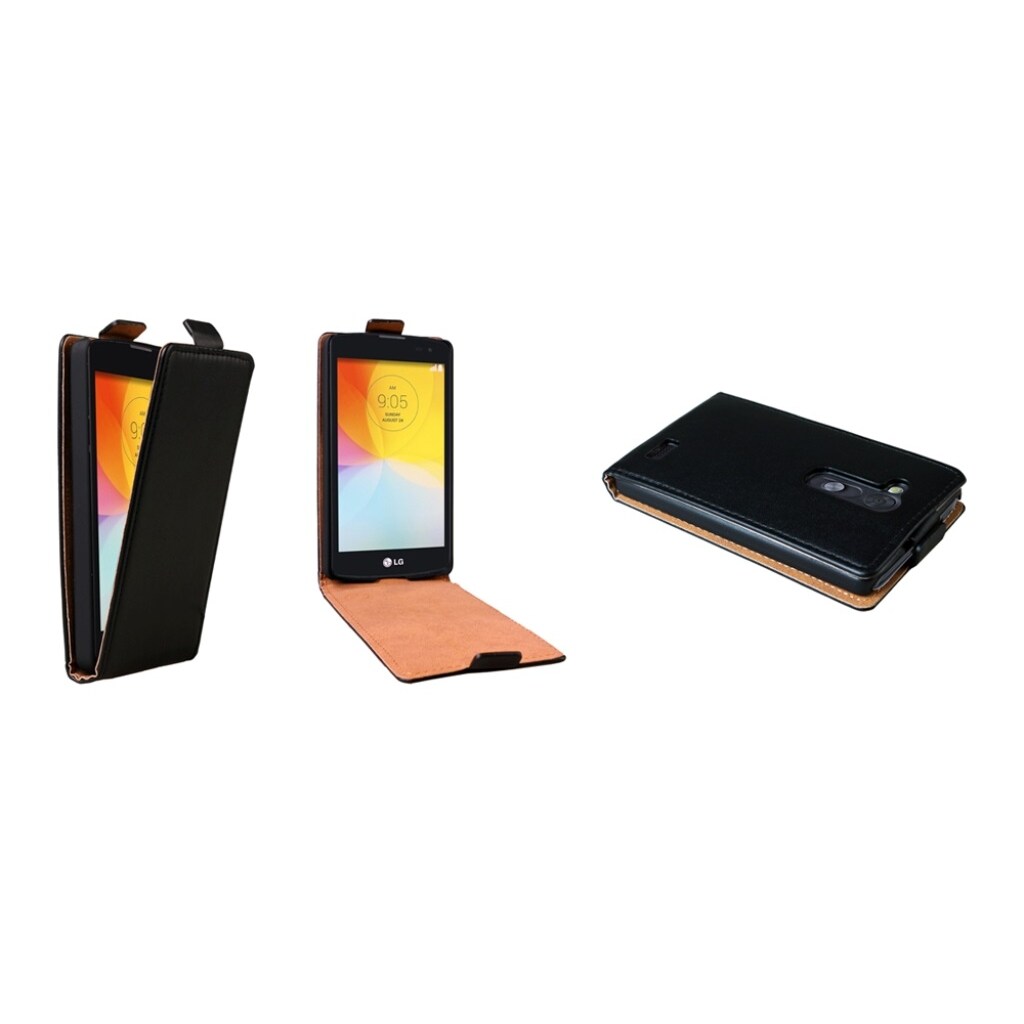 Flip Case für LG L Fino schwarz ultra slim