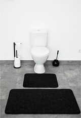 thumbnail of Almina Premium 2 teiliges Bademattenset mit Steinmotiv Schwarz