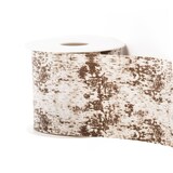 thumbnail of 30m Rolle Geschenkband 75mm wasserfest Polyband Dekoband Schleifenband zum Basteln Herbst Weihnachten Floristik mit Muster Birkenrinde Weiß Schwarz