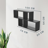 thumbnail of Wandregal Anthrazit `Ernie` Bücherregal Holz Hängeregal Schweberegal LxTxH: ca 100x20x53 cm