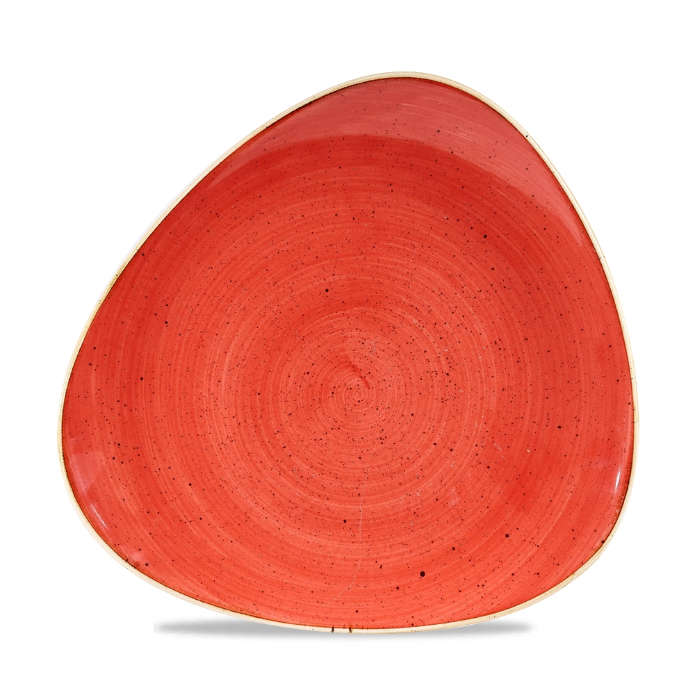 Churchill Stonecast Teller Triangle 26,5 cm, Berry Red