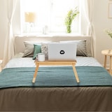 thumbnail of Relaxdays Laptoptisch, klappbarer Betttisch aus Bambus, höhenverstellbar & neigbar, Lüftungsschlitze & Schublade, natur