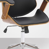 thumbnail of Sedia da ufficio Chicago in similpelle Noce/nero