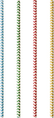 PAPSTAR 100 Trinkhalme, Papier Ø 6 mm · 20 cm farbig sortiert "Zig-Zag"