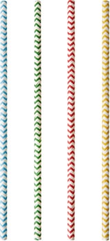 thumbnail of PAPSTAR 100 Trinkhalme, Papier Ø 6 mm · 20 cm farbig sortiert "Zig-Zag"