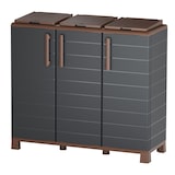 thumbnail of Abri Poubelles 3 Sacs Anthracite - Armoire Cache Poubelle de Tri Sélectif 102 x 37 x 90 cm Terrazza, Ristorante Art Plast