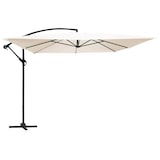 thumbnail of Parasol déporté carré 3x3m acier écru - Oviala