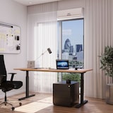 thumbnail of Bisley E-WonderTech elektrisch höhenverstellbarer Schreibtisch 140x60 cm in Weiß/Walnuss - Elektrischer Tisch höhenverstellbar mit Memory-Funktion