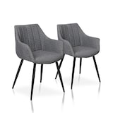 thumbnail of Pack de 2 cadeiras de jantar estilo industrial cor Cinzento Pedra. Modelo Renata