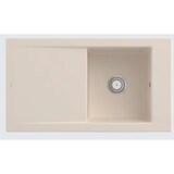 thumbnail of Villeroy&Boch Spülbecken mit Abtropffläche links, Timeline 50 Ivory 900x510mm, inkl. Ablaufgarnitur mit Handbetätigung