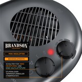 thumbnail of Brandson Heizlüfter 2000W, 2 Leistungsstufen, Thermostat, energiesparend, leise, Überhitzungsschutz, automatische Abschaltung, Grau