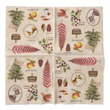 thumbnail of Sovie HORECA Serviette Elias aus Tissue 40 x 40 cm, 100 Stück Natur Reh Fuchs Zapfen Wald Wild Jagd
