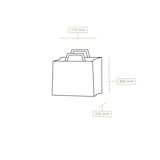 thumbnail of greenbox - Tragetaschen aus Recyclingpapier L, 26 x 17 x 25 cm, braun, breiter Boden  , 250 St.