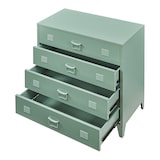 thumbnail of Helloshop26 - Praktische Metallkommode für Eingangsbereich Wohnzimmer oder Schlafzimmer mit 4 Schubladen Stahl 92 x 80 x 40 cm 03_0009308
