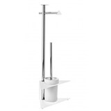 thumbnail of Portarrollos escobillero blanco mate de pie triangular