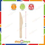 thumbnail of DayBays 1000 Stk. Holzmesser 165 mm Einweg Messer aus Holz Geschmacks- und Geruchsneutral